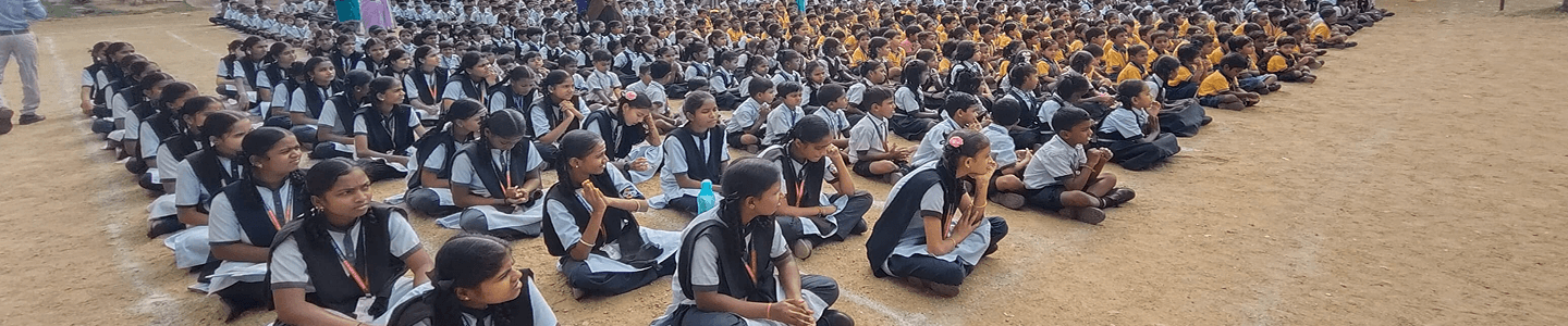 Gallery Banner - Sharada School students assembled for prayer